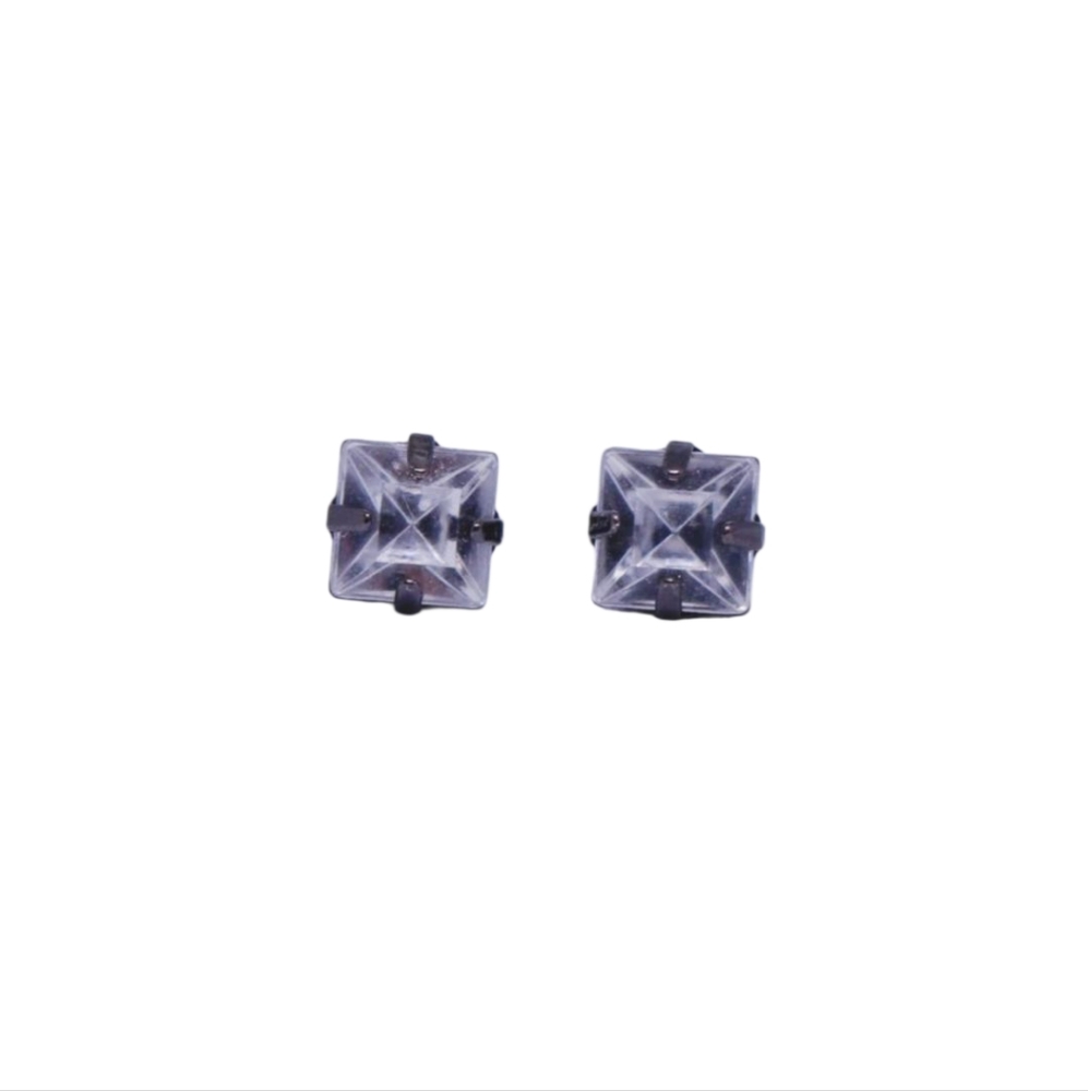 Black stud earrings‎ hypoallergenic nickle and lead free